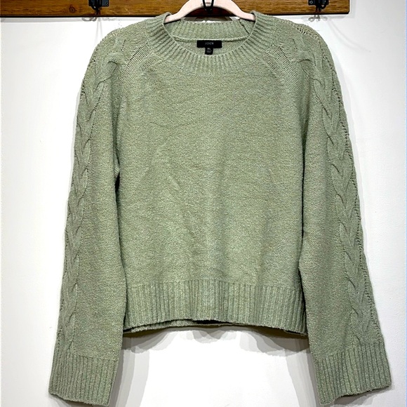 J.Crew Cashmere bouclé cable-sleeve sweater - Picture 2 of 14